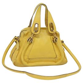 Chloé Sac à épaule Chloe Paraty en cuir jaune doré Auth 123870 Doré Jaune