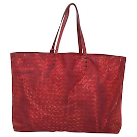 Autre Marque-BOTTEGA VENETA Tote Bag Nylon Red Auth bs25362-Red