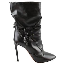 Alaïa Black leather boots Black