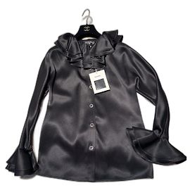 Chanel Haute Couture Blouse S Black