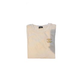 Camiseta Chanel blanca de algodón Blanco
