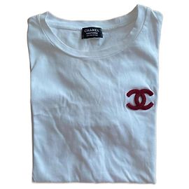 Chanel T-Shirt aus Baumwolle Weiß Weiß