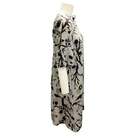 Marni-Marni Grey Multi Olive Print Silk Dress-Grey