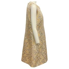 Dolce & Gabbana-Dolce & Gabbana Gold Lame Jacquard Dress-Golden