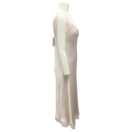 Vince-Vince Champagne Chiffon Layered Satin Slip Dress-Cream
