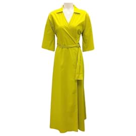 Autre Marque-Antonelli Firenze Verde Green Muray Wrap Maxi Dress-Green