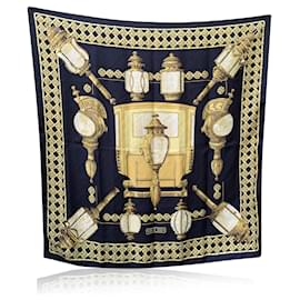Hermès-Hermes Paris Vintage Silk Scarf 1971 Feux de Route Caty Latham-Black