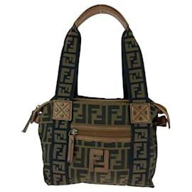 Fendi-Sac 2 en 2 en toile Zucca de Fendi-Marron