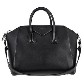 Givenchy Medium Antigona Satchel in Black Leather  Black