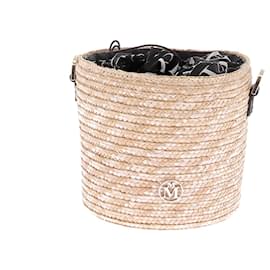 Maison Michel Borsa in rafia 'Cassie' Cammello