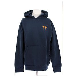 Moletom com capuz Palm Angels azul marinho com padrões Azul