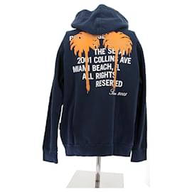 Palm Angels-Sweat à capuche bleu-Blue