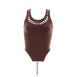 Alaïa Braun einteiliger Badeanzug Braun