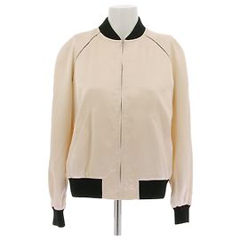 Céline Bomber satiné beige Camel