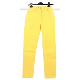 Jeans Balmain gialli in cotone Giallo