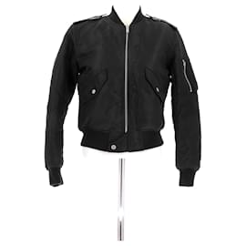 Saint Laurent Schwarzer Bomber Schwarz