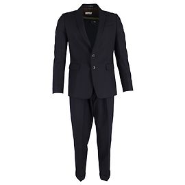 Completo giacca e pantaloni Dries Van Noten in lana blu navy Blu Blu navy