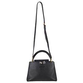 Louis Vuitton Capucines BB Hand Bag in Black Leather  Black
