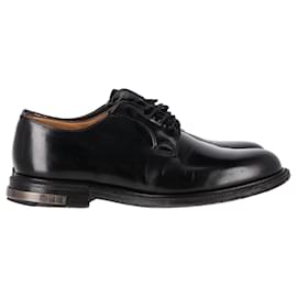 Church's-Church's Lace-Up Derby Shoes in Black Leather-Black