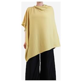 Crimson-Marled yellow Classic poncho - One size-Yellow