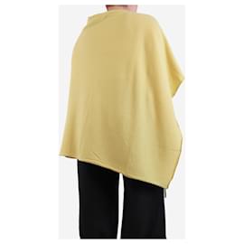 Crimson-Marled yellow Classic poncho - One size-Yellow