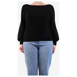 Autre Marque-Black cashmere boat-neck jumper - size L-Black