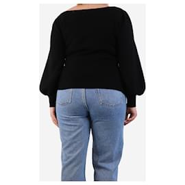 Autre Marque-Black cashmere boat-neck jumper - size L-Black