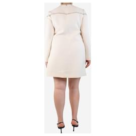 Valentino-Cream sequin-embellished wool-blend dress - size UK 14-Cream