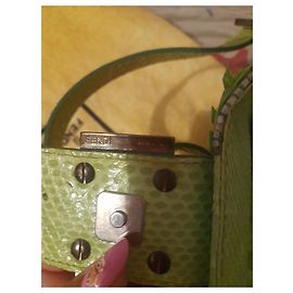 Autre Marque Sac Fendi Baguette Sequins Vert Vert
