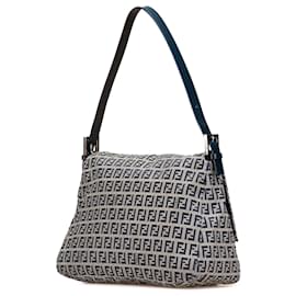 Fendi-Fendi Gris Zucchino Toile Mamma Pour Toujours-Marron,Bleu,Autre,Bleu Marine