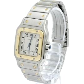 Cartier-Cartier Santos Galbee 18K Gold and Steel Men's Watch-Other
