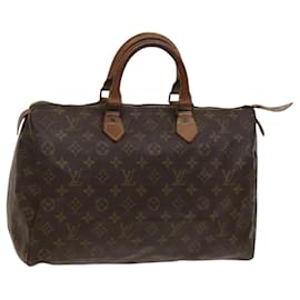 Louis Vuitton-LOUIS VUITTON Monogram Speedy 35 Hand Bag M41524 LV Auth 120425-Monogram