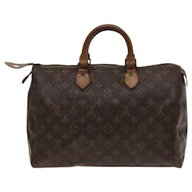 Louis Vuitton-LOUIS VUITTON Monogram Speedy 35 Hand Bag M41524 LV Auth 120425-Monogram