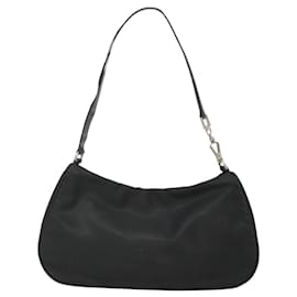 Prada-PRADA Accessory Pouch Nylon Black Silver Auth gh046-Black,Silvery