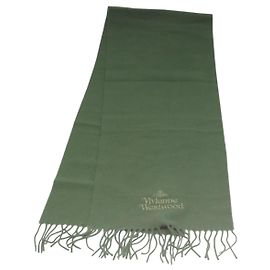 Cachecol de lã verde Vivienne Westwood Auth am8368 Verde
