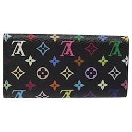 Louis Vuitton-LOUIS VUITTON Multicolor Multicles 4 Key Case Black M93732 LV Auth yk18132-Black