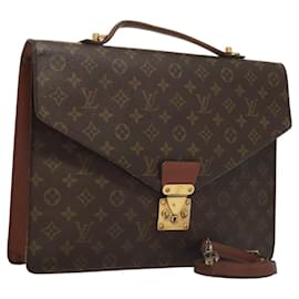 Louis Vuitton-LOUIS VUITTON Monogram Porte Documents Bandouliere Bag M53338 Auth 121001-Monogram