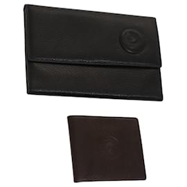 VERSACE Leder-Geldbörsen 2er Set Schwarz Braun Auth bs24841 Braun Schwarz