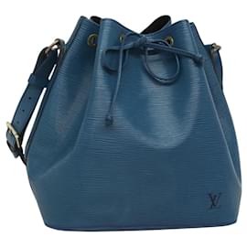 Louis Vuitton-LOUIS VUITTON Epi Petit Noe Shoulder Bag Blue M44105 LV Auth 117802-Blue