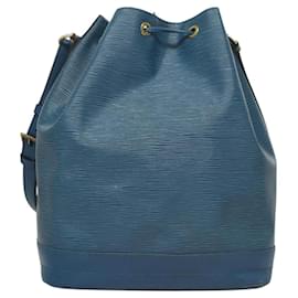 Louis Vuitton-LOUIS VUITTON Epi Noe Shoulder Bag Toledo Blue M44005 LV Auth BA1968-Blue
