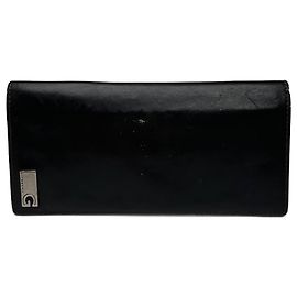 Vintage Givenchy Leder-ID-Halter schwarz Schwarz
