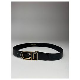 Vintage Dior Ledergürtel schwarz Schwarz