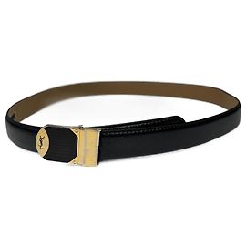 Vintage Yves Saint Laurent Ledergürtel schwarz Schwarz