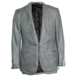 Autre Marque-Kingsman, Prince of wales checked wool blazer-Black,White