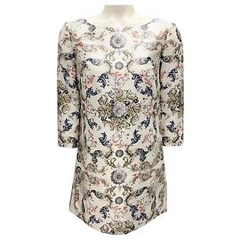 Prabal Gurung Ivory Multi Printed Silk Satin Mini Dress Multiple colors