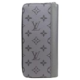Louis Vuitton-Portefeuille en toile Monogram Taiga Louis Vuitton-Argenté,Métallisé