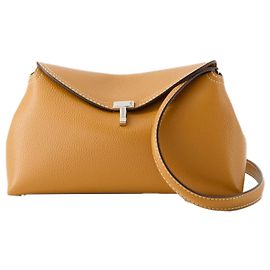 Totême T Lock Clutch - TOTEME - Leather - Brown Brown