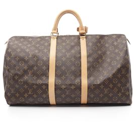 Louis Vuitton-Sac Boston Monogram Keepall 55 de Louis Vuitton-Métallisé,Bronze