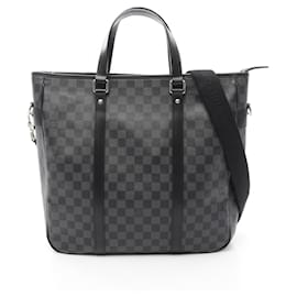 Louis Vuitton-Sac tote Louis Vuitton Tadao Damier Graphite-Noir
