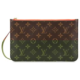 Louis Vuitton-Louis Vuitton Brown Monogram Neverfull Pouch-Brown